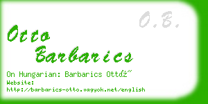 otto barbarics business card